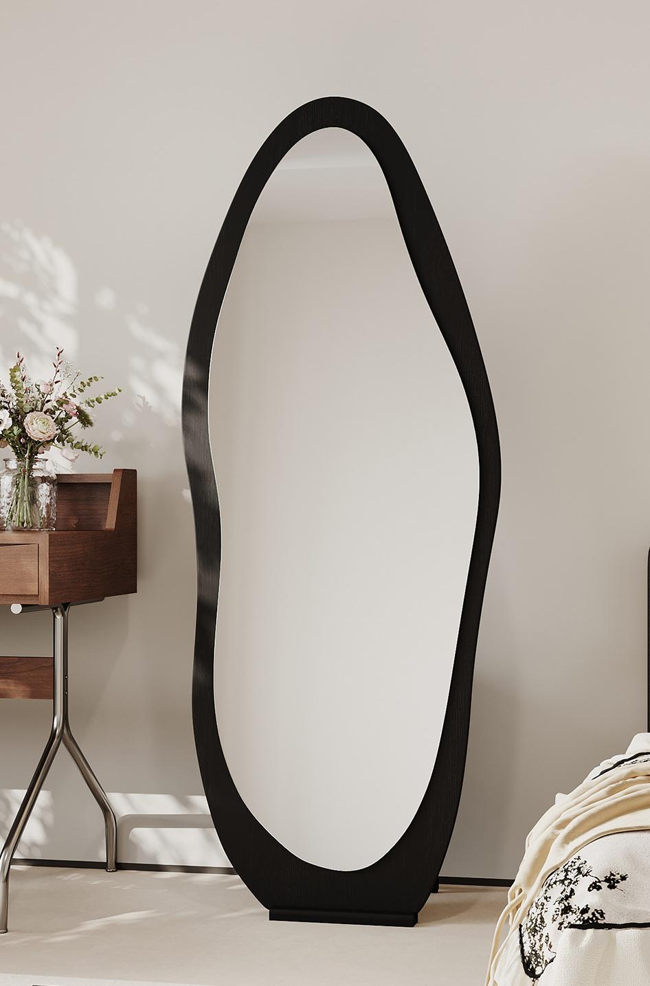Wooden Panel Mirror
